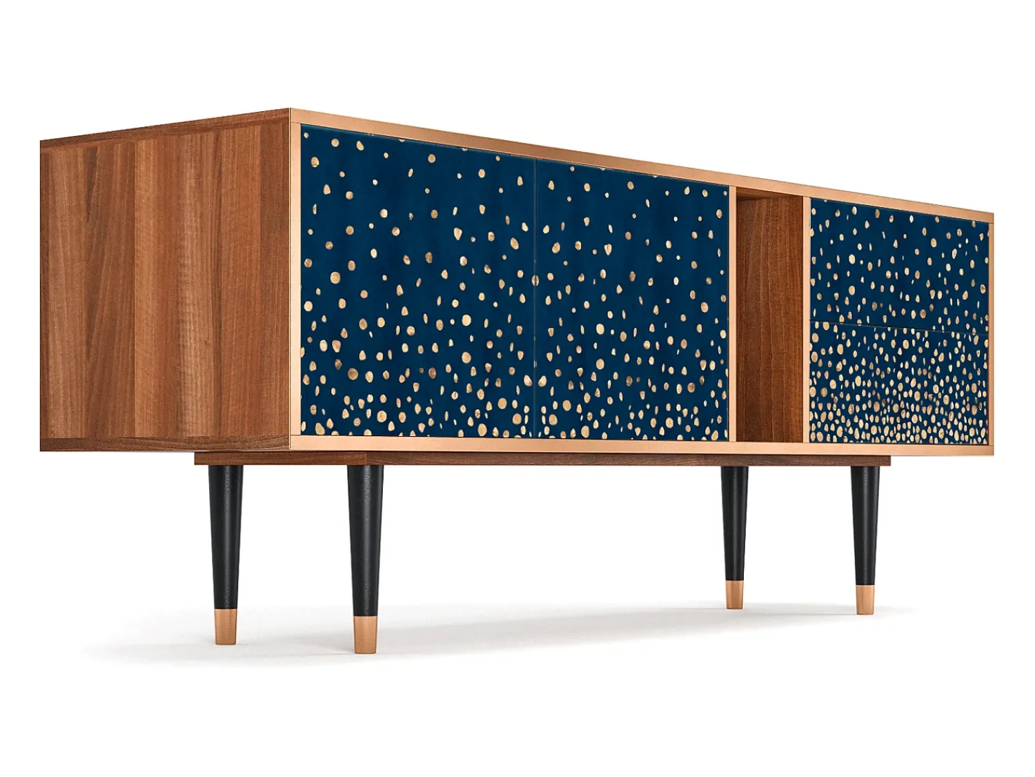 Móvel De Tv* Mueble de TV - 170х69х48 cm - T1 - Night Skies, Nogueira Castanho