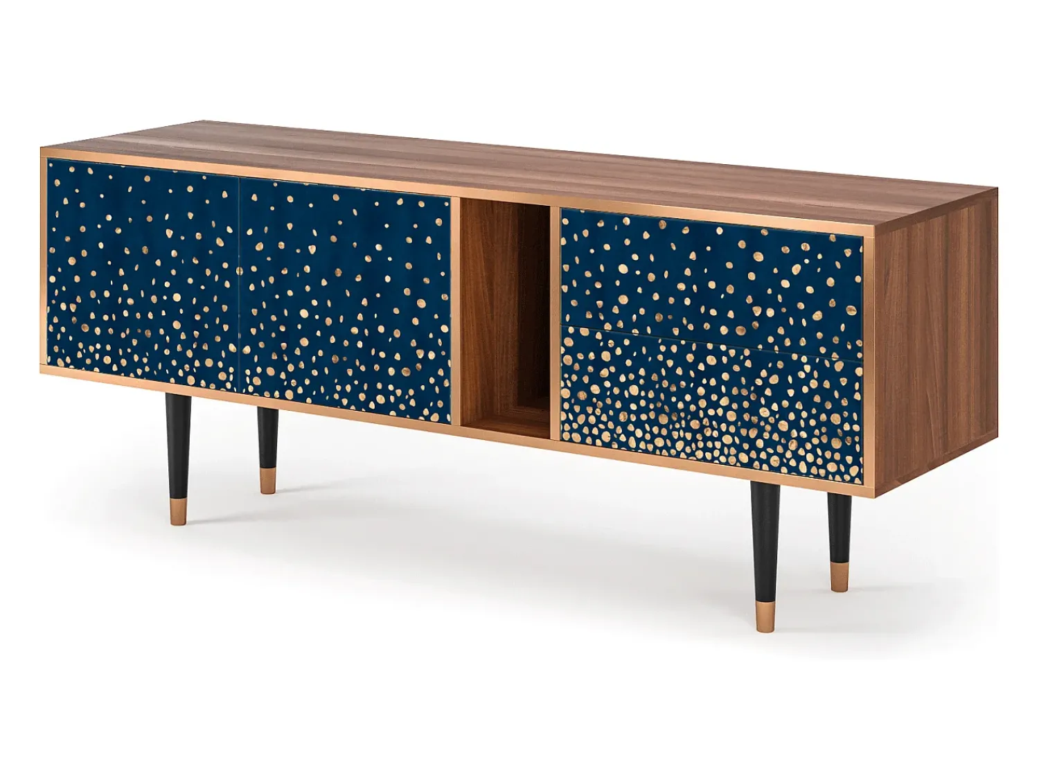 Móvel De Tv* Mueble de TV - 170х69х48 cm - T1 - Night Skies, Nogueira Castanho