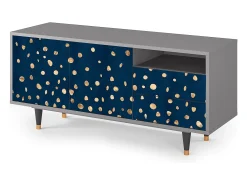 Mueble de TV - 125х56х41 cm - T7 - Night Skies, Cinza^ Móvel De Tv