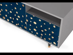 Mueble de TV - 125х56х41 cm - T7 - Night Skies, Cinza^ Móvel De Tv