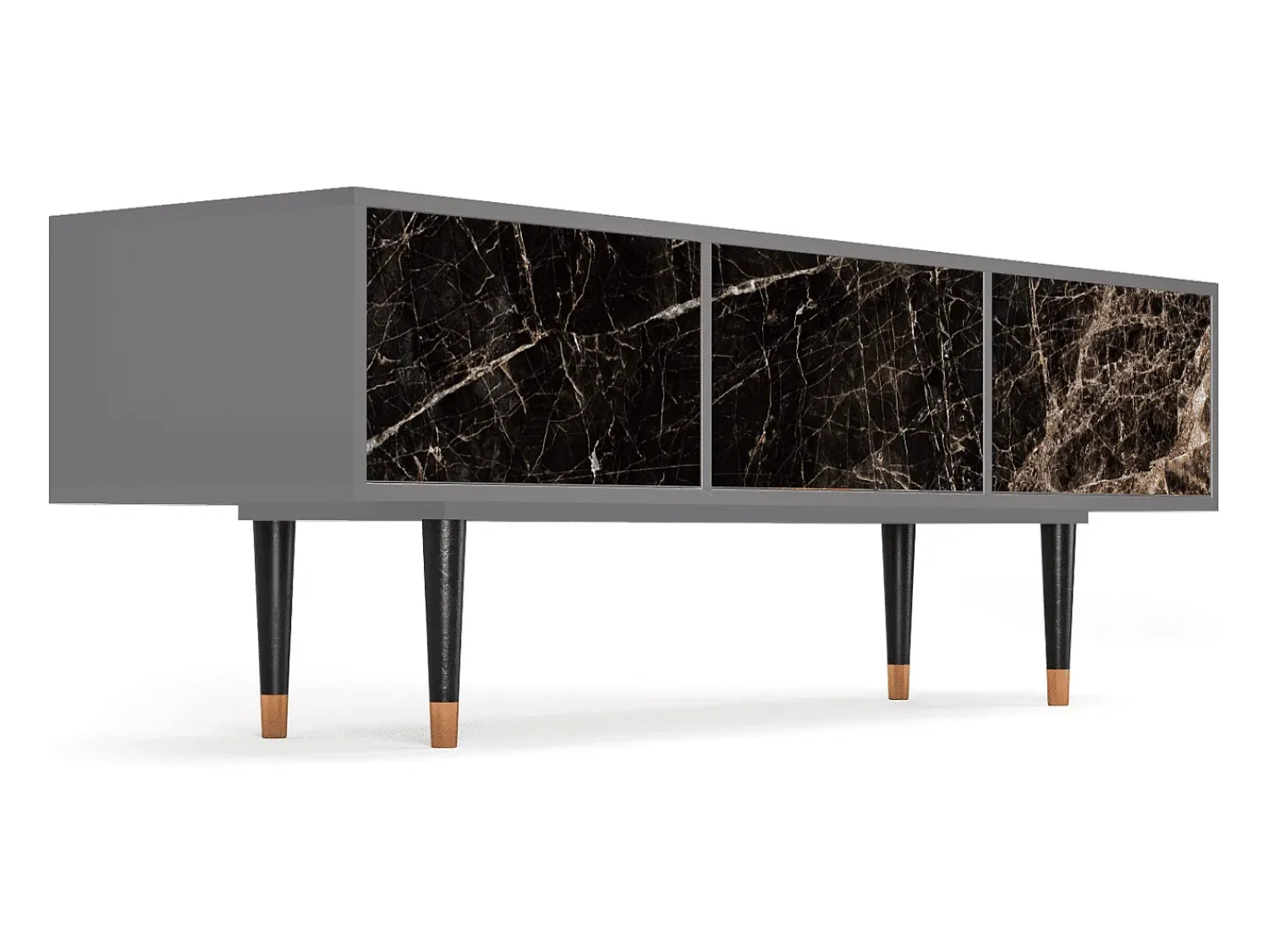 Móvel De Tv| Mueble de TV - 170х59х48 cm - T4 - Night Abyss, Cinza Cinzento