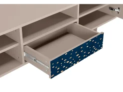 Móvel De Tv| Mueble de TV - 170х59х41 cm - T6 - Night Skies, Latte Bege