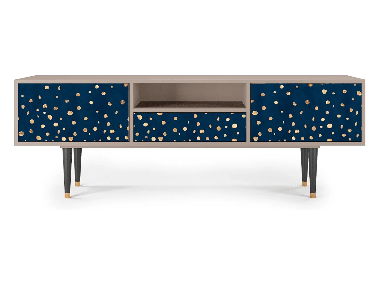 Móvel De Tv| Mueble de TV - 170х59х41 cm - T6 - Night Skies, Latte Bege