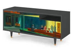 Móvel De Tv* Mueble de TV - 125х56х41 cm - T7 - Nighthawks by Hopper, Antracite Cinza antracite