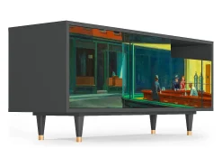 Móvel De Tv* Mueble de TV - 125х56х41 cm - T7 - Nighthawks by Hopper, Antracite Cinza antracite