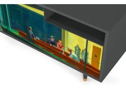 Móvel De Tv* Mueble de TV - 125х56х41 cm - T7 - Nighthawks by Hopper, Antracite Cinza antracite