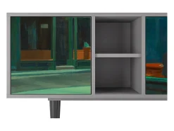 Sale Mueble de TV - 150х69х41 cm - T5 - Nighthawks by Hopper, Cinza Cinzento