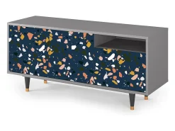 Móvel De Tv* Mueble de TV - 125х56х41 cm - T7 - Night Sky Langhterns, Cinza Cinzento