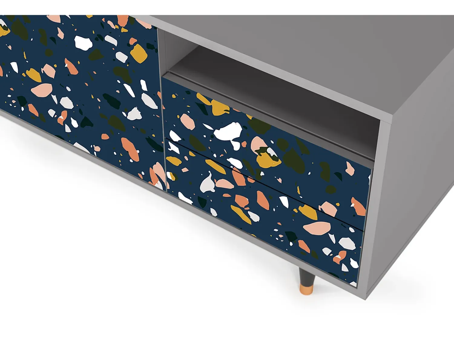 Móvel De Tv* Mueble de TV - 125х56х41 cm - T7 - Night Sky Langhterns, Cinza Cinzento