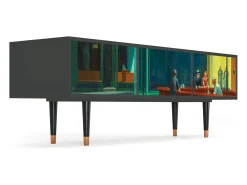 Online Mueble de TV - 170х59х48 cm - T4 - Nighthawks by Hopper, Antracite Cinza antracite