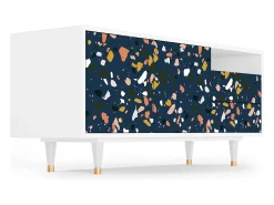 Móvel De Tv| Mueble de TV - 125х56х41 cm - T7 - Night Sky Langhterns, Branco Bege