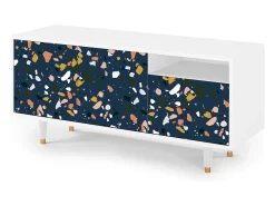 Móvel De Tv| Mueble de TV - 125х56х41 cm - T7 - Night Sky Langhterns, Branco Bege