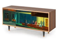 Móvel De Tv| Mueble de TV - 125х56х41 cm - T7 - Nighthawks by Hopper, Nogueira Castanho