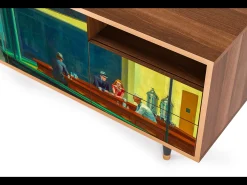 Móvel De Tv| Mueble de TV - 125х56х41 cm - T7 - Nighthawks by Hopper, Nogueira Castanho