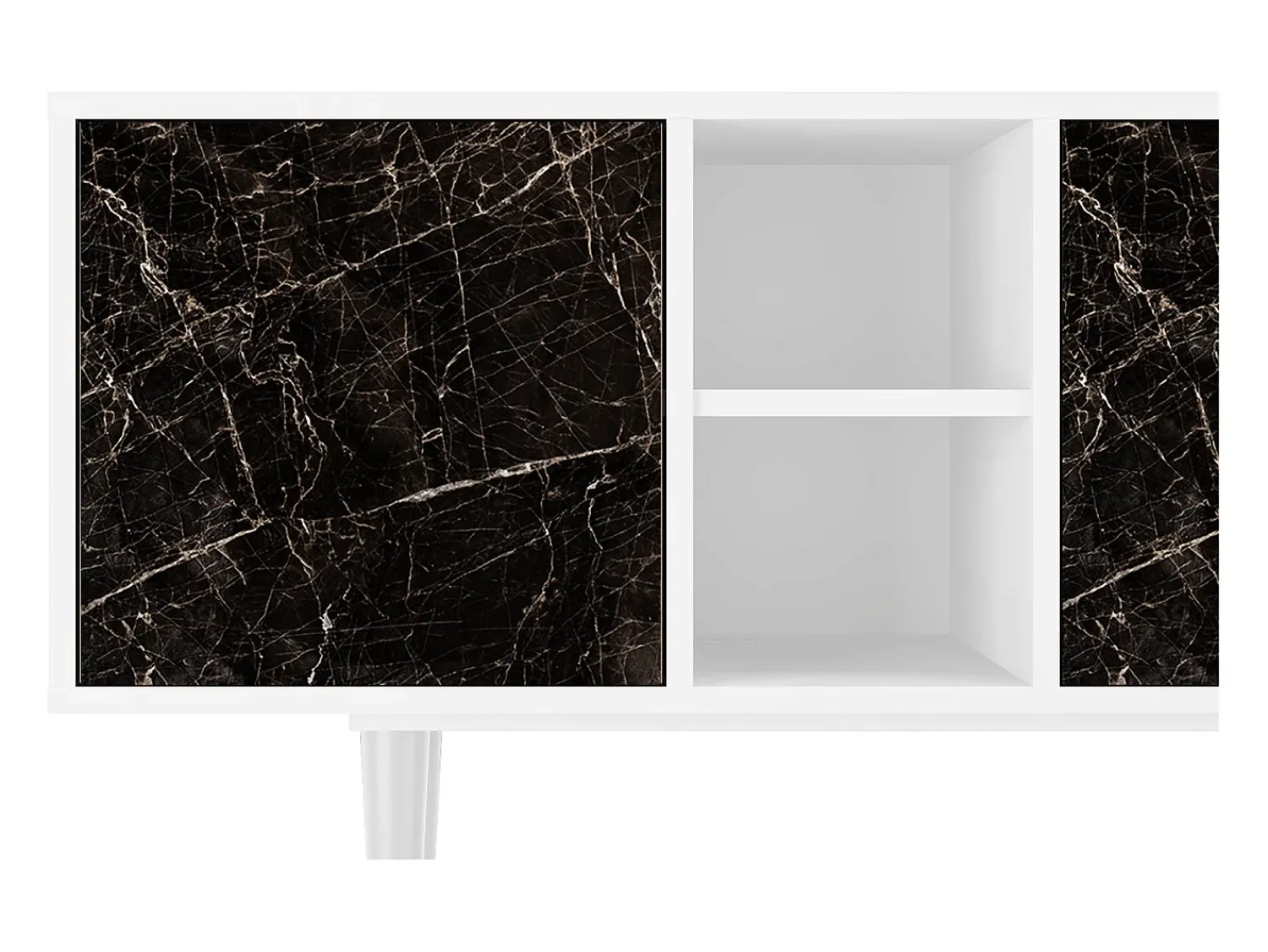 Móvel De Tv* Mueble de TV - 150х69х41 cm - T5 - Night Abyss, Branco Bege