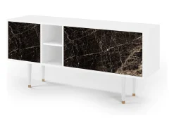 Móvel De Tv* Mueble de TV - 150х69х41 cm - T5 - Night Abyss, Branco Bege