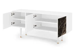 Móvel De Tv* Mueble de TV - 150х69х41 cm - T5 - Night Abyss, Branco Bege
