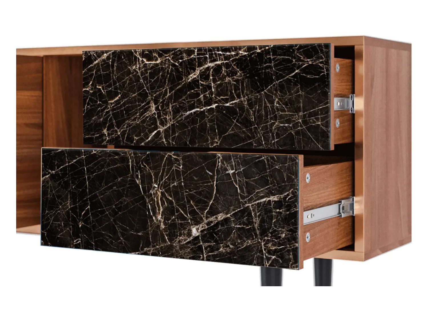 Móvel De Tv* Mueble de TV - 170х69х48 cm - T1 - Night Abyss, Nogueira Castanho