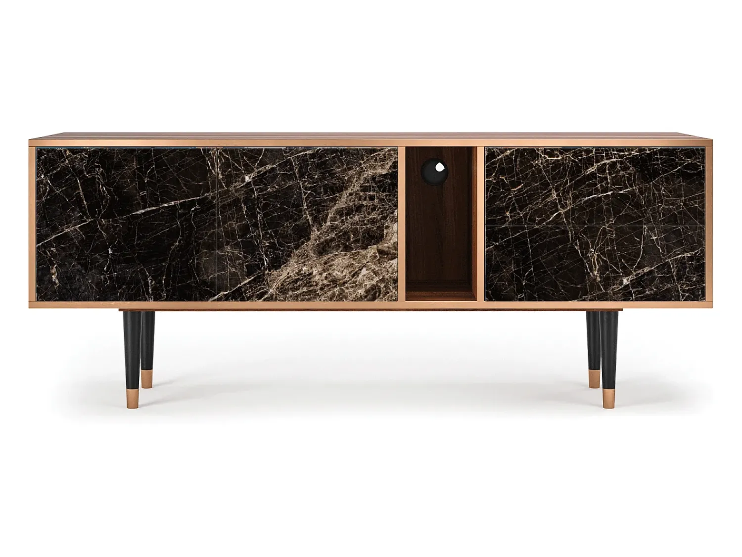 Móvel De Tv* Mueble de TV - 170х69х48 cm - T1 - Night Abyss, Nogueira Castanho