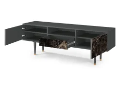 Móvel De Tv| Mueble de TV - 170х59х41 cm - T6 - Night Abyss, Antracite Cinza antracite