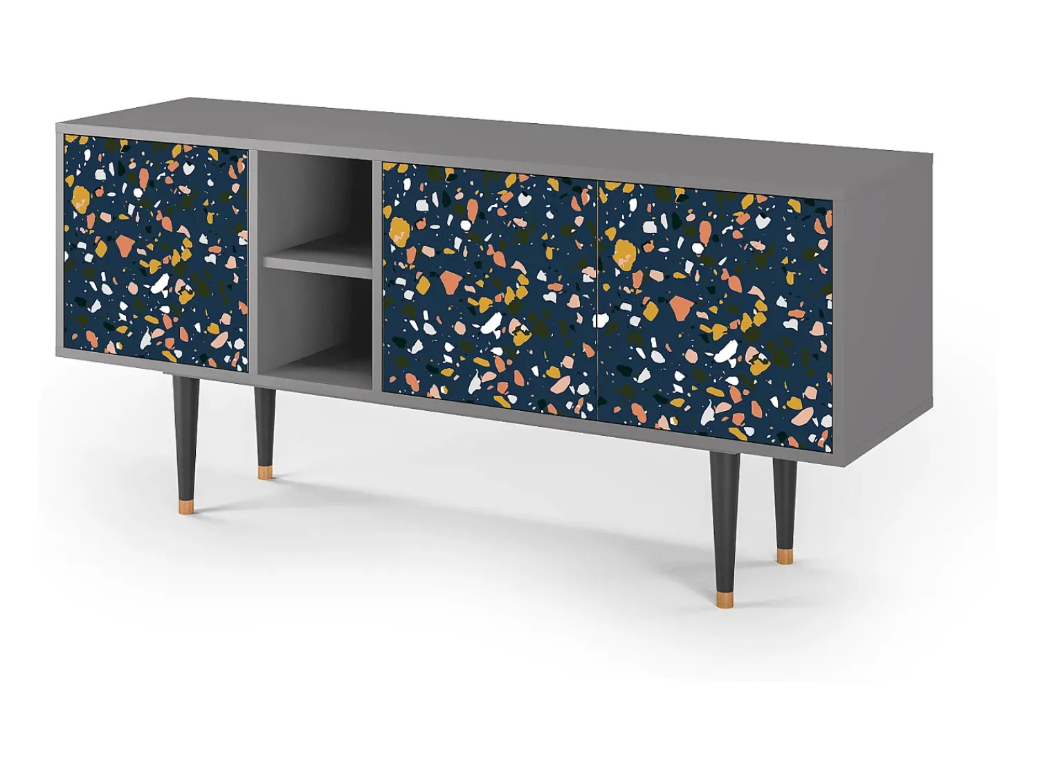 Mueble de TV - 150х69х41 cm - T5 - Night Sky Langhterns, Cinza^ Móvel De Tv