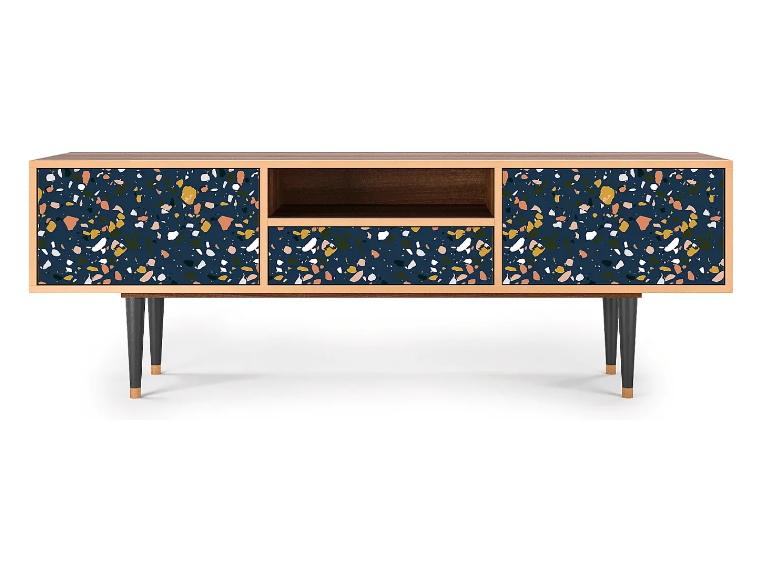 Mueble de TV - 170х59х41 cm - T6 - Night Sky Langhterns, Nogueira Castanho