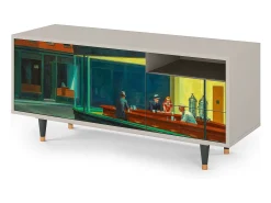 Mueble de TV - 125х56х41 cm - T7 - Nighthawks by Hopper, Areia Bege