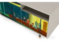 Mueble de TV - 125х56х41 cm - T7 - Nighthawks by Hopper, Areia Bege