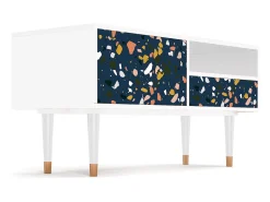 Mueble de TV - 115х59х48 cm - T3 - Night Sky Langhterns, Branco^ Móvel De Tv