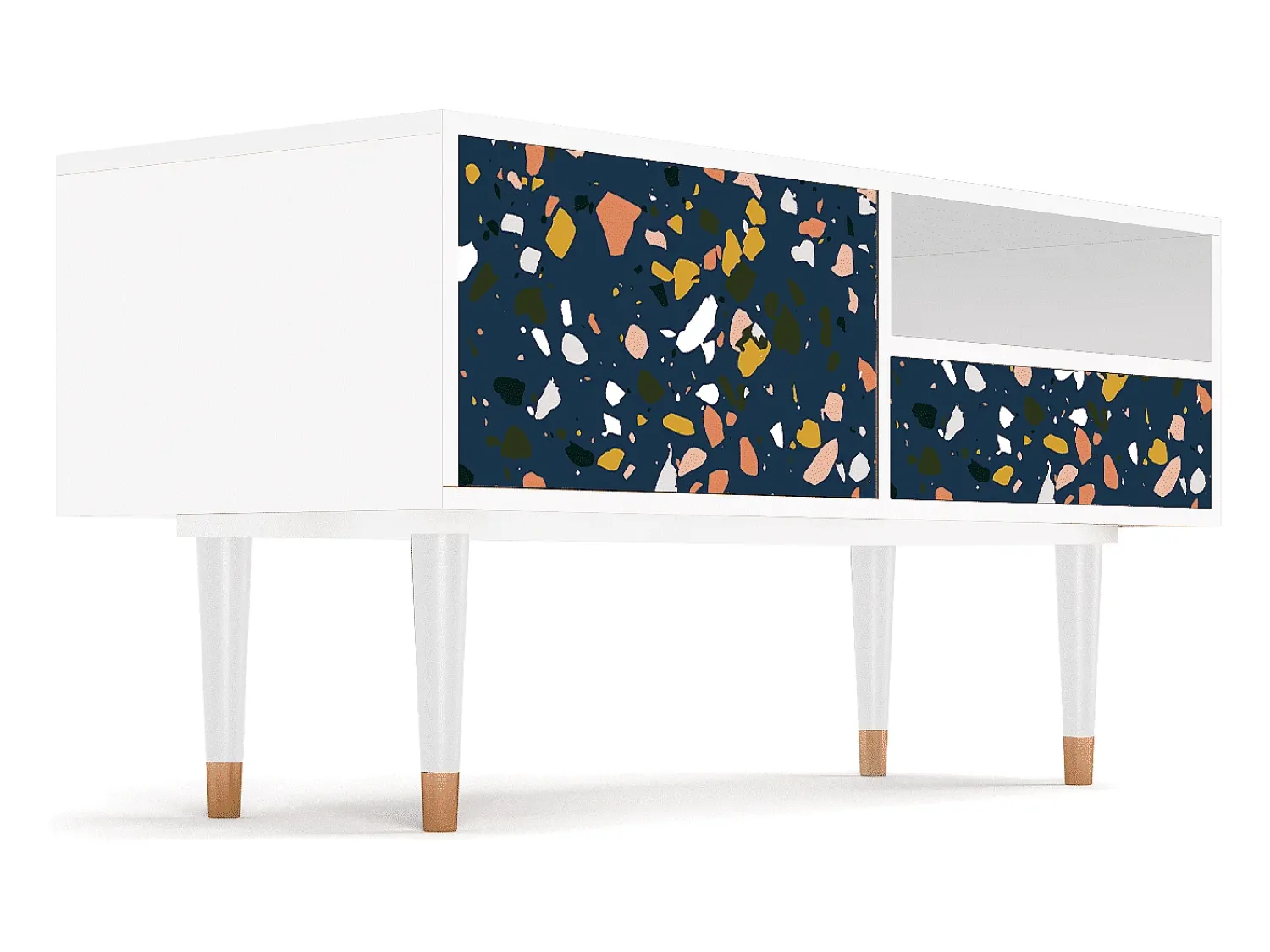 Mueble de TV - 115х59х48 cm - T3 - Night Sky Langhterns, Branco^ Móvel De Tv