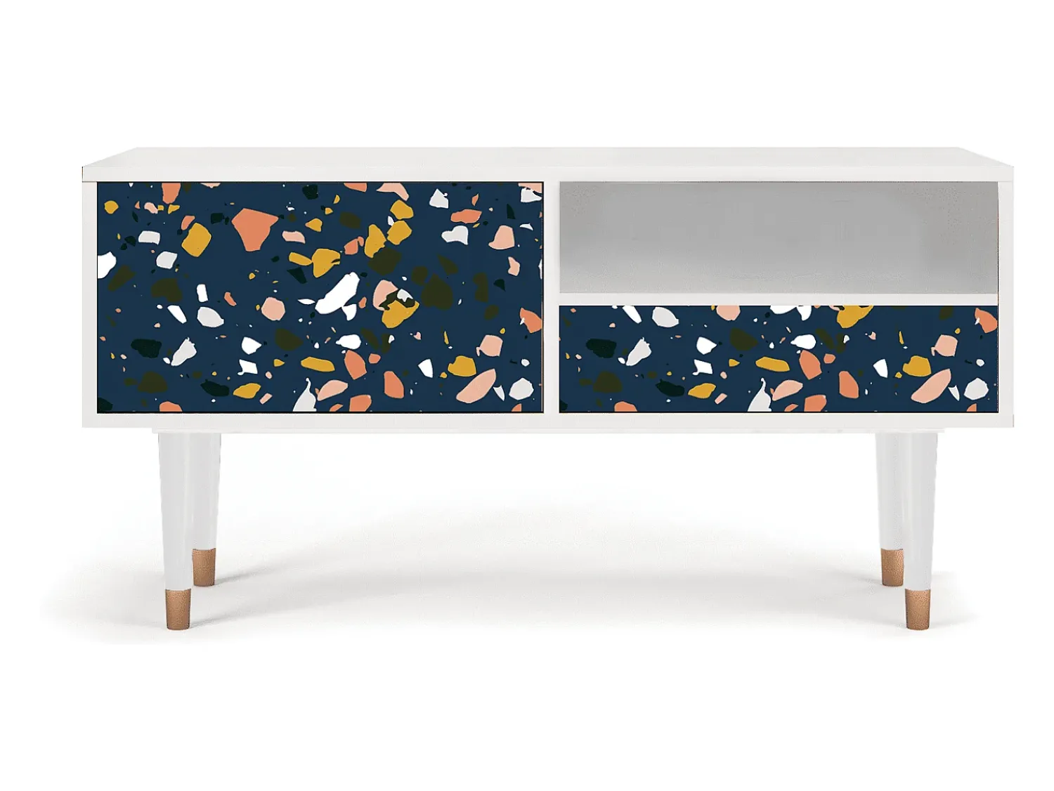 Mueble de TV - 115х59х48 cm - T3 - Night Sky Langhterns, Branco^ Móvel De Tv