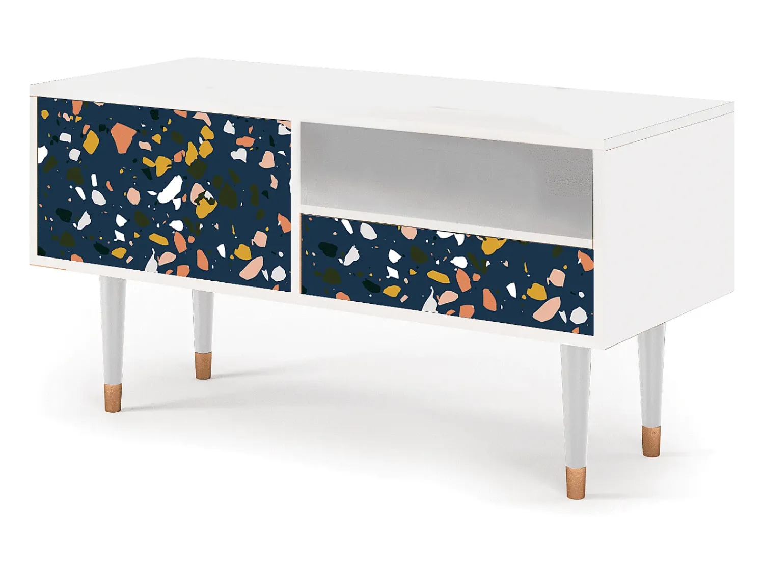 Mueble de TV - 115х59х48 cm - T3 - Night Sky Langhterns, Branco^ Móvel De Tv