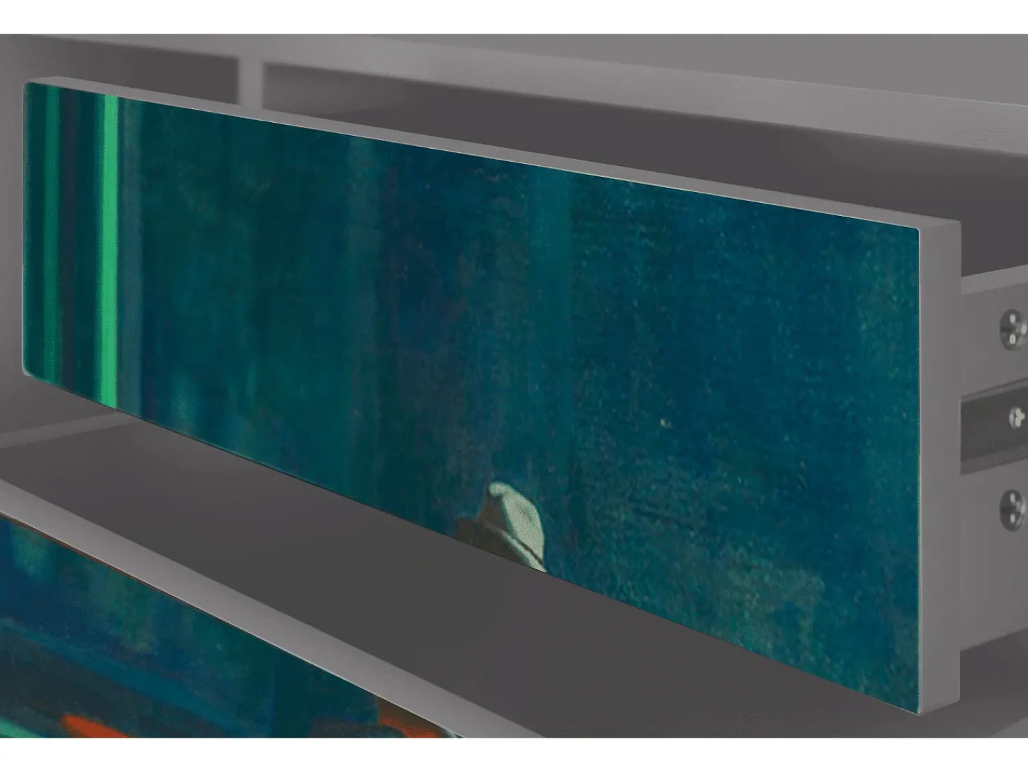 Móvel De Tv| Mueble de TV - 170х59х48 cm - T4 - Nighthawks by Hopper, Cinza Cinzento
