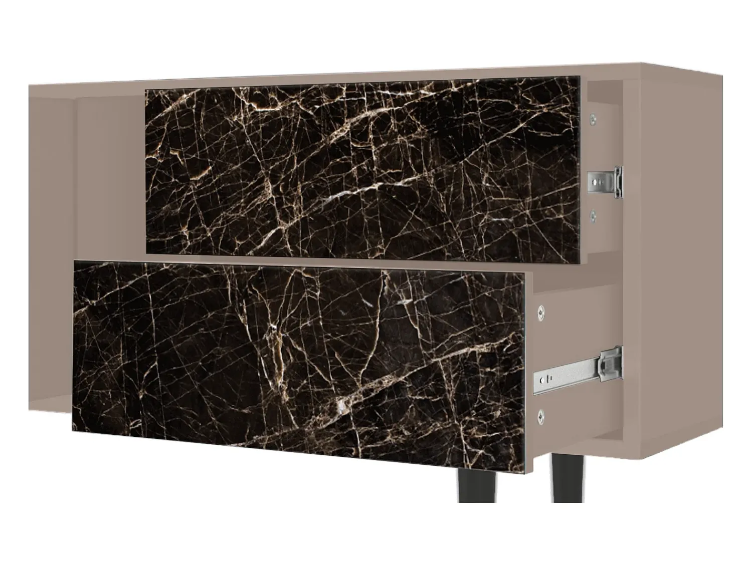 Móvel De Tv* Mueble de TV - 170х69х48 cm - T1 - Night Abyss, Latte Bege