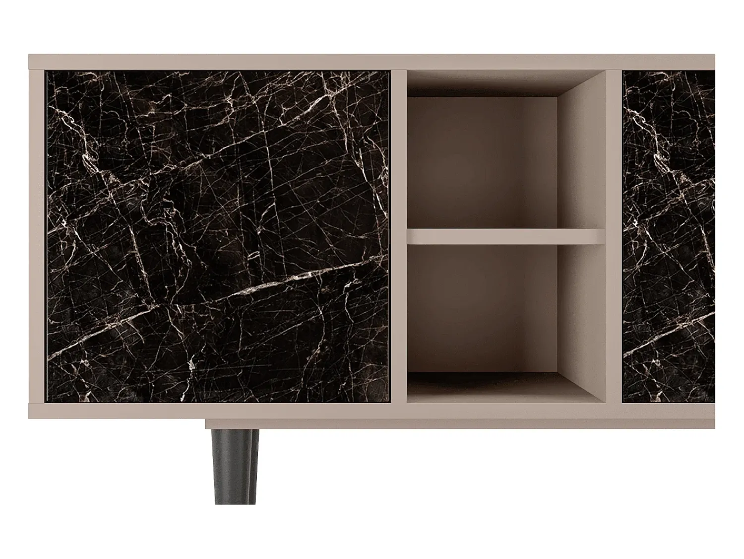 Móvel De Tv* Mueble de TV - 150х69х41 cm - T5 - Night Abyss, Latte Bege