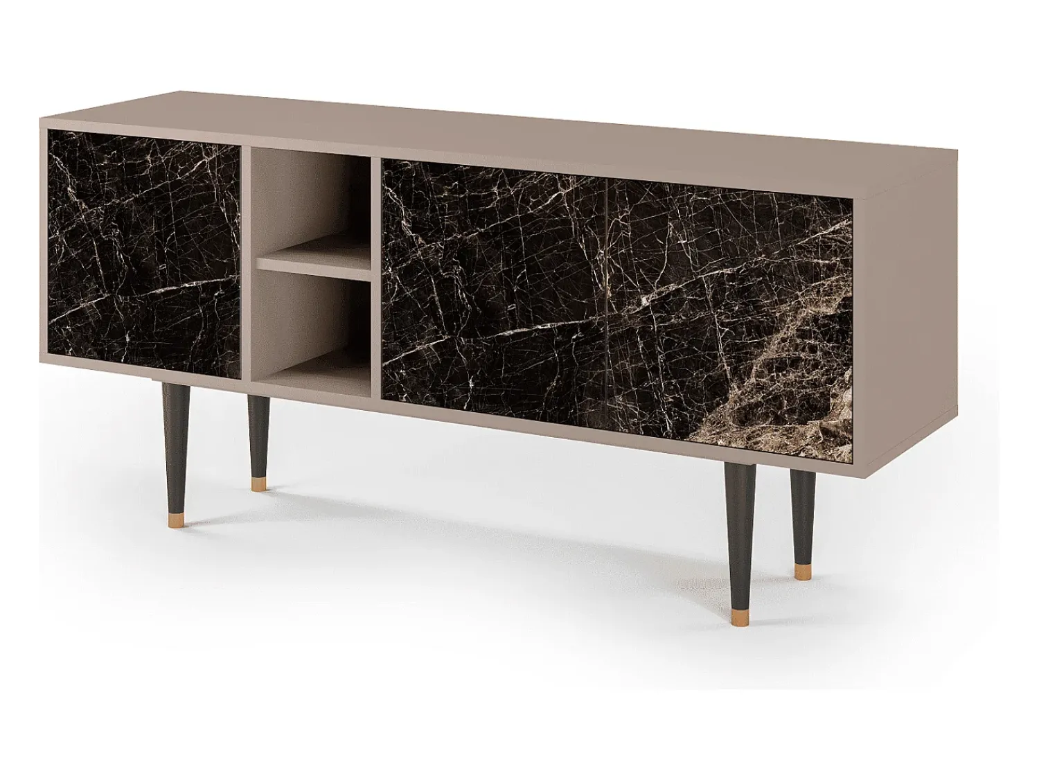 Móvel De Tv* Mueble de TV - 150х69х41 cm - T5 - Night Abyss, Latte Bege