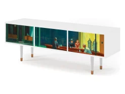 Outlet Mueble de TV - 170х59х48 cm - T4 - Nighthawks by Hopper, Branco Bege