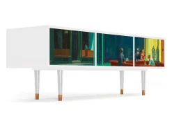 Outlet Mueble de TV - 170х59х48 cm - T4 - Nighthawks by Hopper, Branco Bege