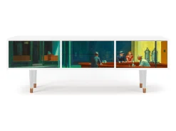 Outlet Mueble de TV - 170х59х48 cm - T4 - Nighthawks by Hopper, Branco Bege