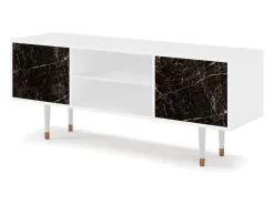Móvel De Tv| Mueble de TV - 170х69х48 cm - T2 - Night Abyss, Branco Bege