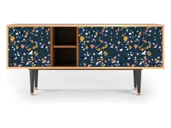 Móvel De Tv| Mueble de TV - 150х69х41 cm - T5 - Night Sky Langhterns, Nogueira Castanho