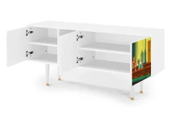 Clearance Mueble de TV - 150х69х41 cm - T5 - Nighthawks by Hopper, Branco Bege