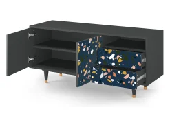 Móvel De Tv* Mueble de TV - 125х56х41 cm - T7 - Night Sky Langhterns, Antracite Cinza antracite