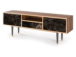 Móvel De Tv* Mueble de TV - 170х59х41 cm - T6 - Night Abyss, Nogueira Castanho