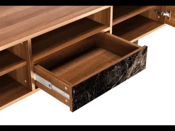 Móvel De Tv* Mueble de TV - 170х59х41 cm - T6 - Night Abyss, Nogueira Castanho