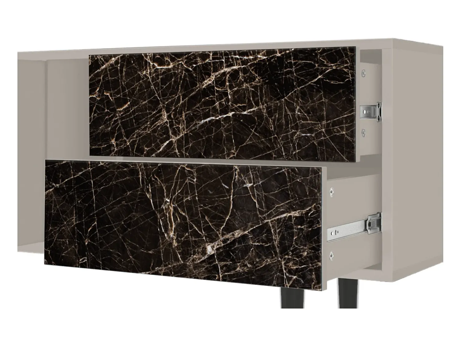 Móvel De Tv* Mueble de TV - 170х69х48 cm - T1 - Night Abyss, Areia Bege