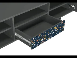 Móvel De Tv| Mueble de TV - 170х59х41 cm - T6 - Night Sky Langhterns, Antracite Cinza antracite
