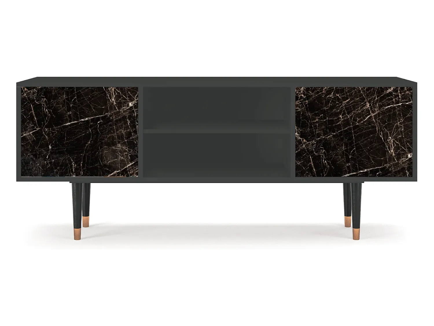 Móvel De Tv| Mueble de TV - 170х69х48 cm - T2 - Night Abyss, Antracite Cinza antracite