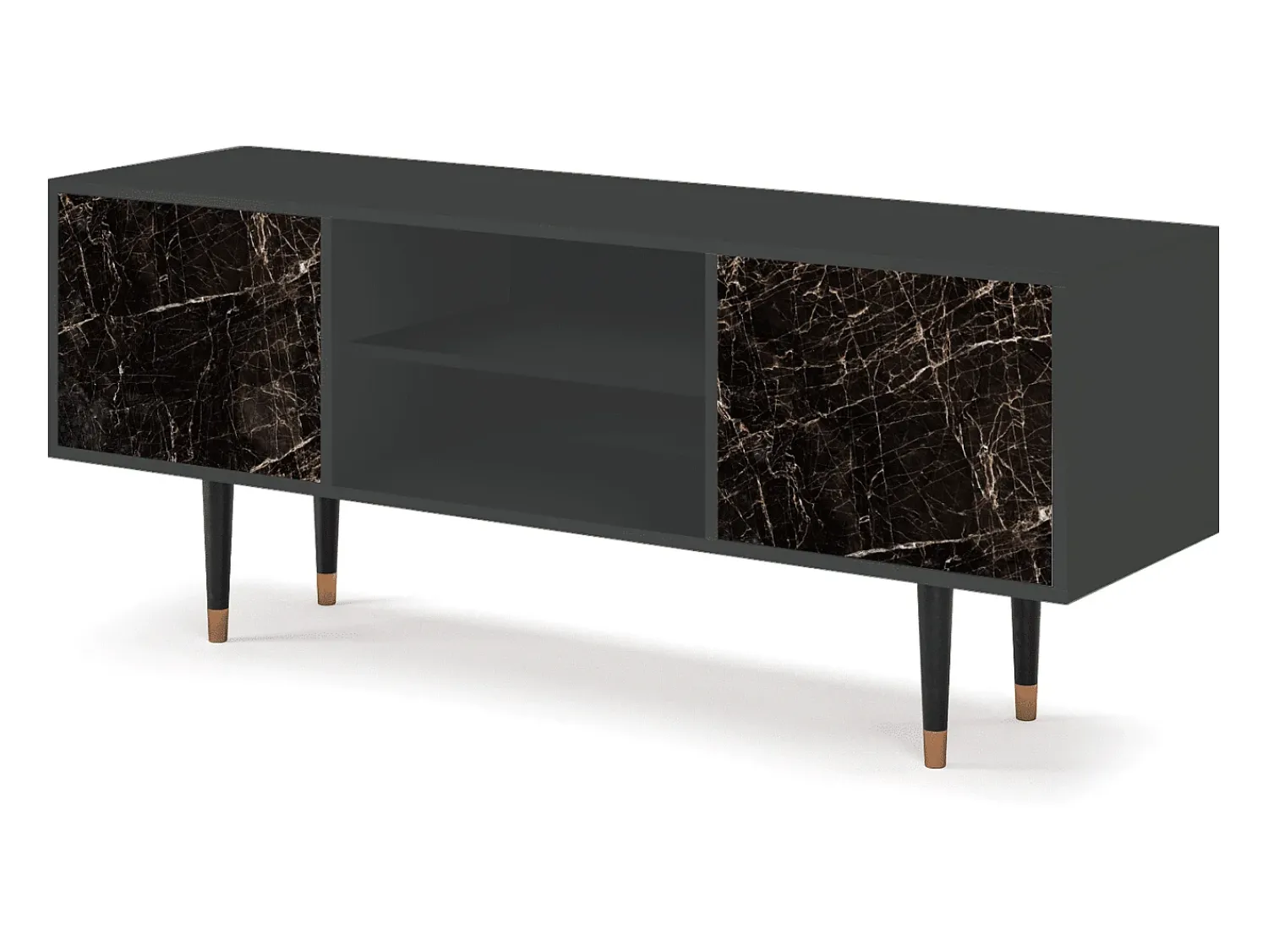 Móvel De Tv| Mueble de TV - 170х69х48 cm - T2 - Night Abyss, Antracite Cinza antracite