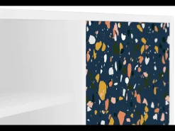 New Mueble de TV - 170х69х48 cm - T2 - Night Sky Langhterns, Branco Bege